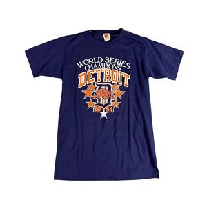 Vintage 1984 Detroit Tigers World Series Champions Single Stitch T Shirt Small